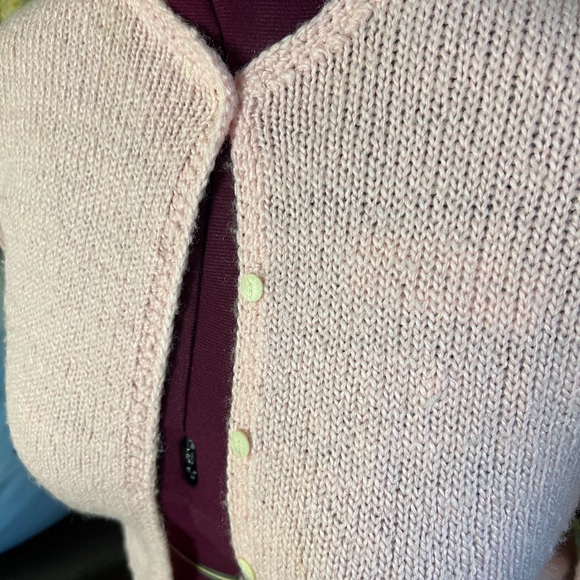Boundary Waters Daytons Baby Pink Cardigan Sweater Vintage 80s Size L - Picture 5 of 8
